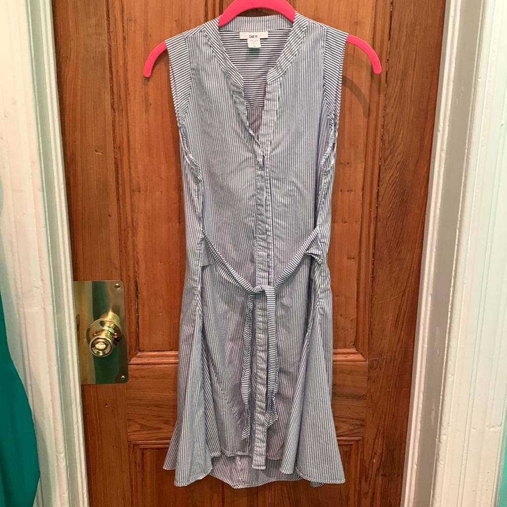 BAR III blue pinstripe dress
